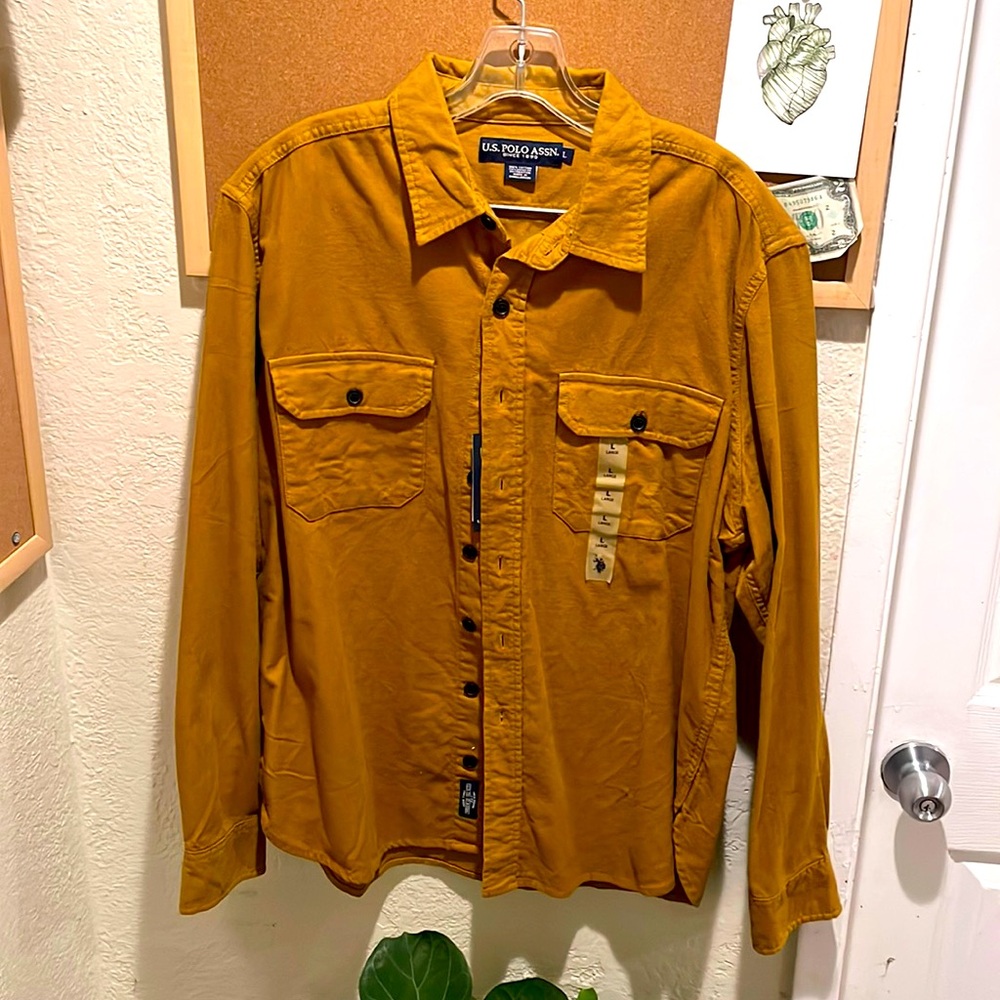 Long sleeve button up Polo